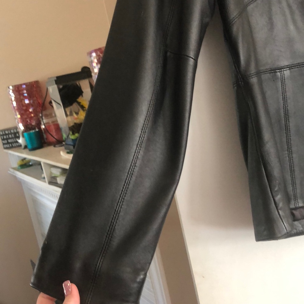 Genuine Leather Covington Button Up Jacket, Small - image 7